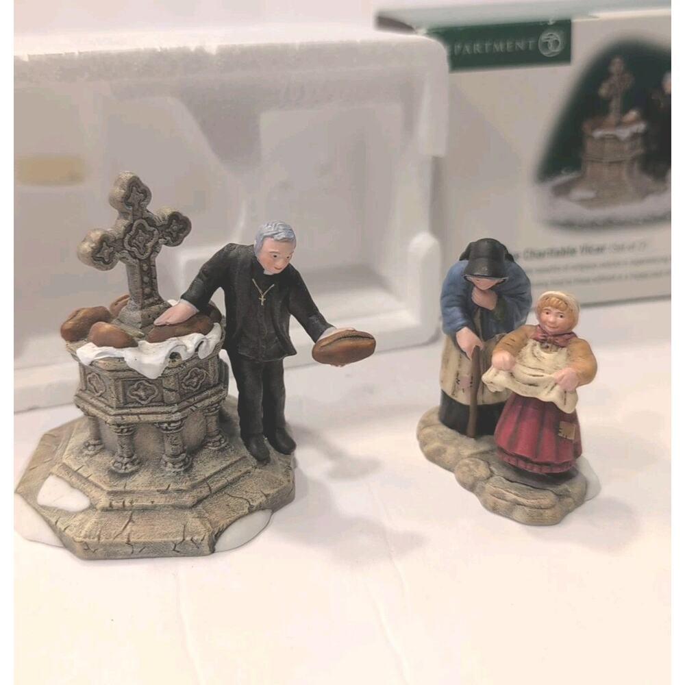 Dept 56 Dickens' Village 2002 The Charitable Vicar #56.58566 Set of 2